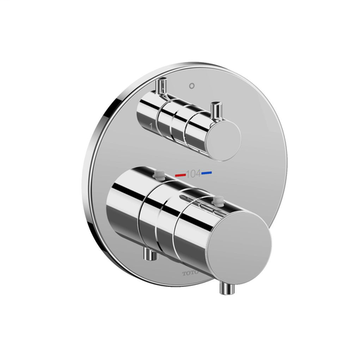 Thermostatic Mixing Valve with Two-way Diverter Trim - Round - Polished Chrome Finish