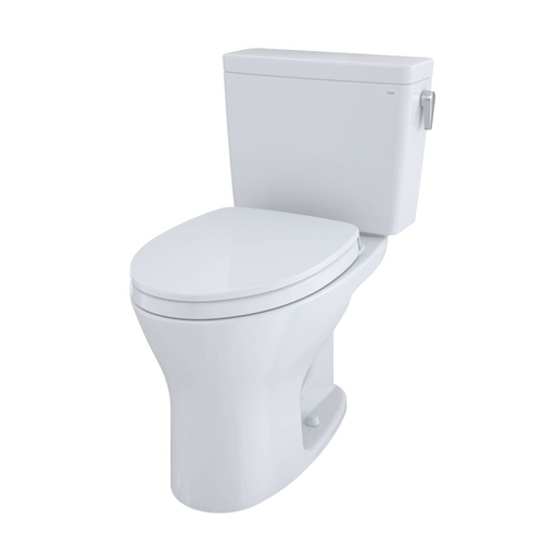 Drake® Two-Piece Toilet, 1.0 GPF & 0.8 GPF Elongated Bowl - Universal Height - Cotton - Trip Lever Position: Right Hand Lever