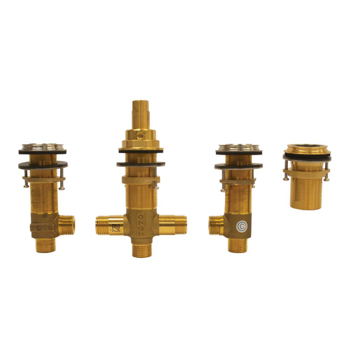 Four-Hole Roman Tub Filler Rough - Polished Chrome Finish