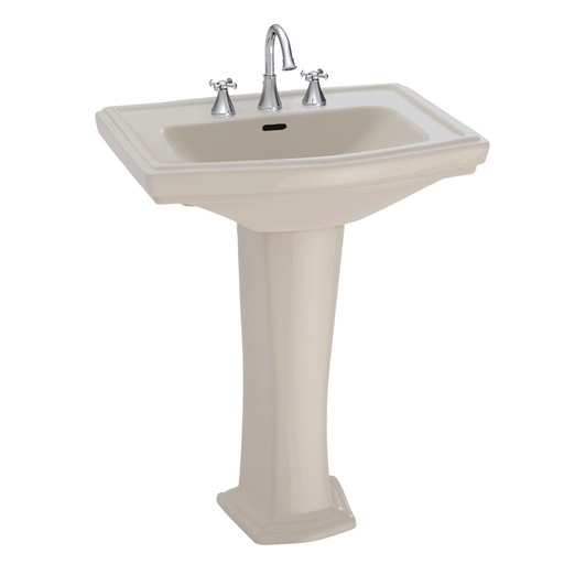 Clayton® Pedestal Lavatory - Sedona Beige - Faucet Mount: Single Hole Mount