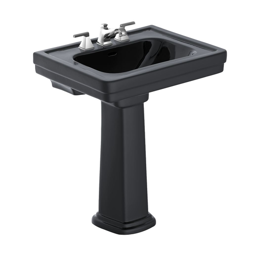 Promenade® Pedestal Lavatory - Ebony - Faucet Mount: 4 Inch Mount