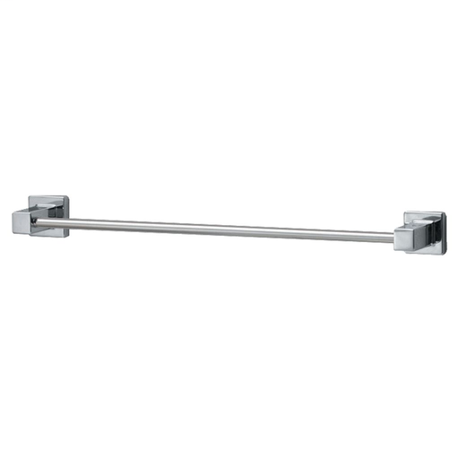 L-Series Square 24" Towel Bar - Polished Chrome Finish