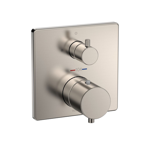 Thermostatic Mixing Valve with Two-way Diverter Trim - Square - Brushed Nickel
