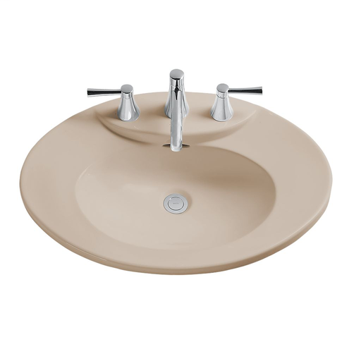 Pacifica® Self-Rimming Lavatory - Bone - Faucet Mount: 4 Inch Mount