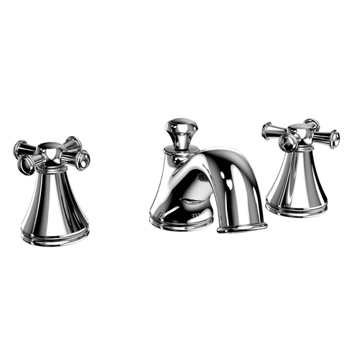 Vivian™ Deck-Mount Tub Filler Trim with Cross Handles - Polished Chrome Finish