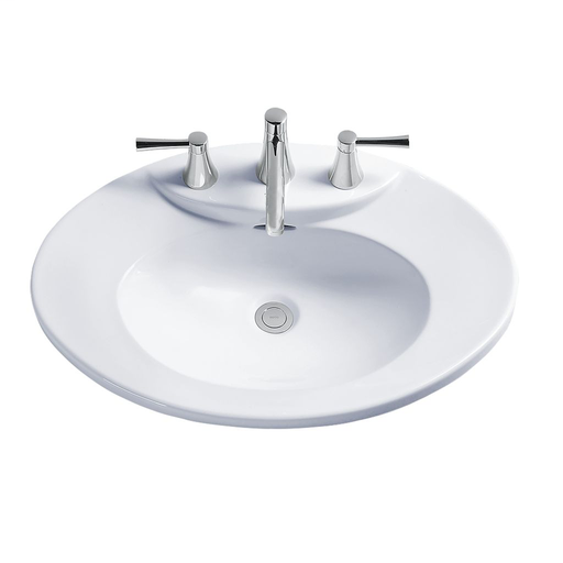 Pacifica® Self-Rimming Lavatory - Cotton - Faucet Mount: 4 Inch Mount