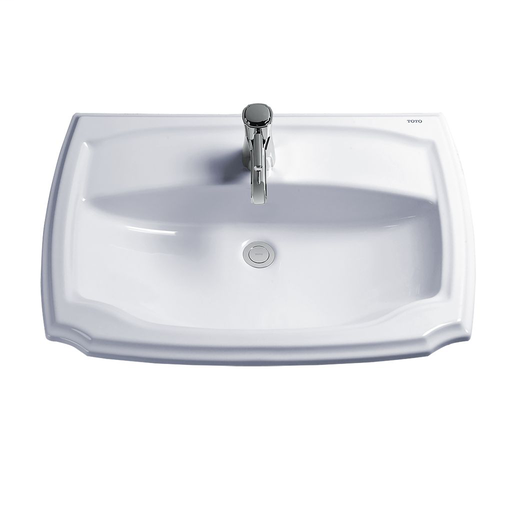 Guinevere® Self-Rimming Lavatory - Cotton - Faucet Mount: Single Hole Mount