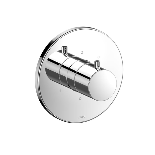 Three-way Diverter Trim with Off - Round - Polished Chrome Finish