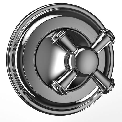 Vivian™ Three-way Diverter Trim- Cross Handle - Polished Chrome Finish