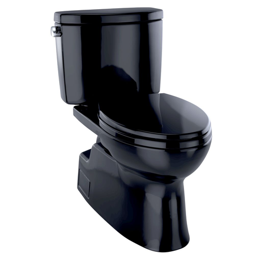 Vespin® II Two-Piece Toilet, Elongated Bowl - 1.28 GPF - Ebony - Trip Lever Position: Left hand Lever