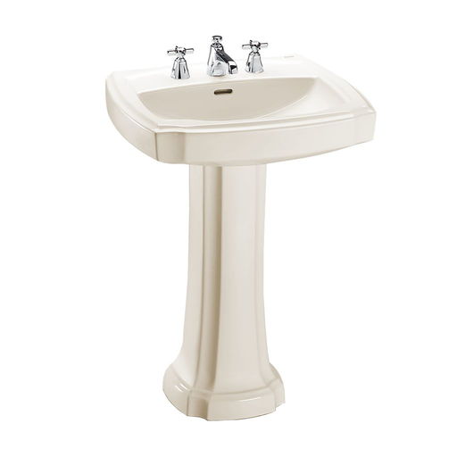 Guinevere® Pedestal Lavatory - Sedona Beige - Faucet Mount: Single Hole Mount