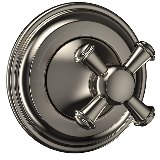 Vivian™ Volume Control Trim- Cross Handle - Brushed Nickel