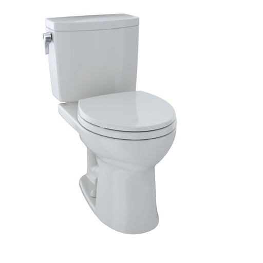 Drake® II Two-Piece Toilet, Round Bowl, 1.0 GPF - Colonial White - Trip Lever Position: Left hand Lever
