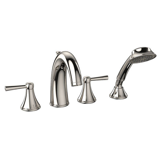 Silas™ Deck-Mount Tub Filler Trim with Handshower - Polished Nickel