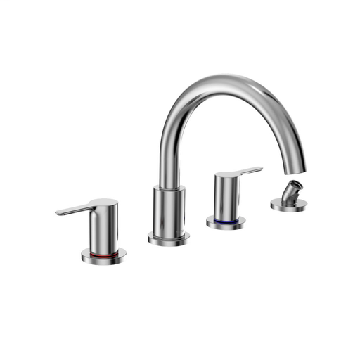 LB Four-Hole Roman Tub Filler Trim - Polished Chrome Finish