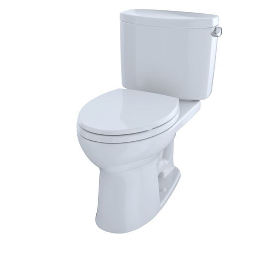 Drake® II Two-Piece Toilet, 1.28 GPF, Elongated Bowl - Cotton - Trip Lever Position: Right Hand Lever