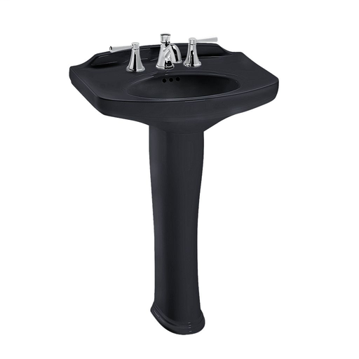 Dartmouth Pedestal Lavatory - Ebony - Faucet Mount: 4 Inch Mount