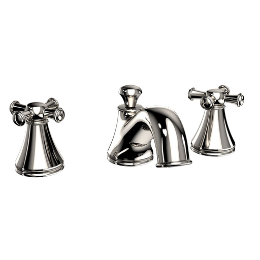 Vivian™ Deck-Mount Tub Filler Trim with Cross Handles - Polished Nickel