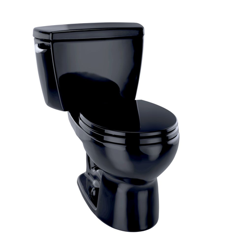 Drake® Two-Piece Toilet, 1.6 GPF, Round Bowl - Ebony - Trip Lever Position: Left hand Lever