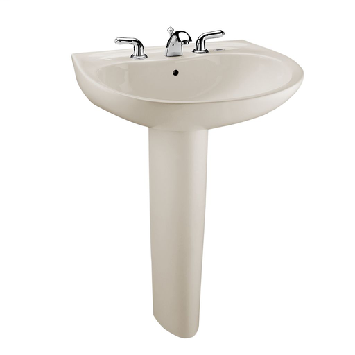 Prominence® Pedestal Lavatory - Sedona Beige - Faucet Mount: Single Hole Mount