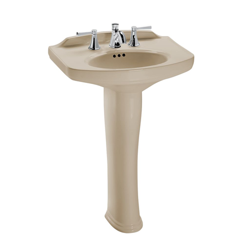 Dartmouth Pedestal Lavatory - Bone - Faucet Mount: 4 Inch Mount