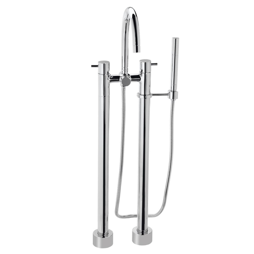 Two-Handle Freestanding Tub Filler - Polished Nickel