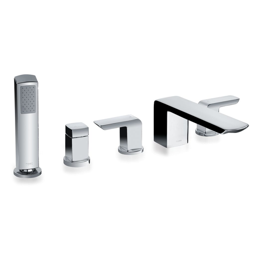 Soirée® Deck-Mount Bath Faucet with Handshower and Diverter - Brushed Nickel