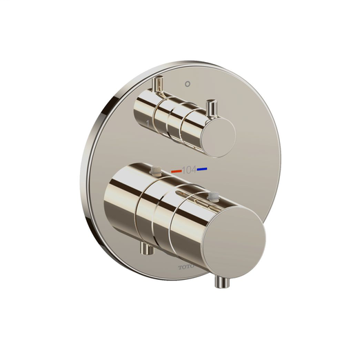 Thermostatic Mixing Valve with Two-way Diverter Trim - Round - Polished Nickel