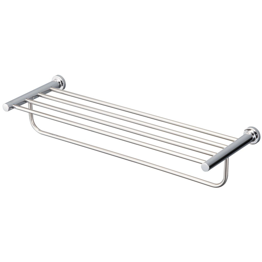 L-Series Round Towel Shelf - Polished Chrome Finish