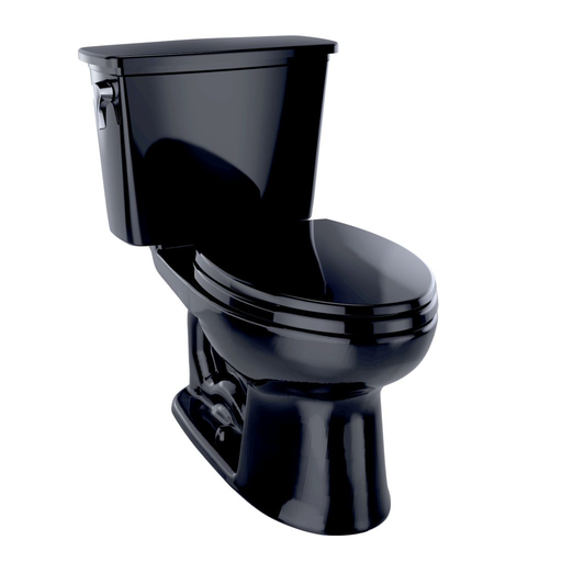 Eco Drake® Transitional Two-Piece Toilet, 1.28 GPF, ADA Compliant, Elongated Bowl - Ebony - Trip Lever Position: Left hand Lever