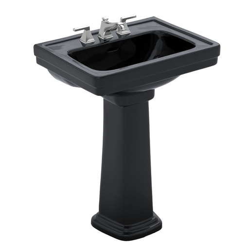 Promenade® Pedestal Lavatory - Ebony - Faucet Mount: Single Hole Mount