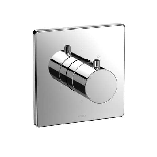 Three-way Diverter Trim with Off - Square - Polished Chrome Finish
