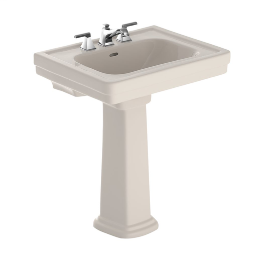 Promenade® Pedestal Lavatory - Sedona Beige - Faucet Mount: 4 Inch Mount