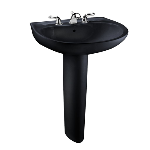 Prominence® Pedestal Lavatory - Ebony - Faucet Mount: 4 Inch Mount