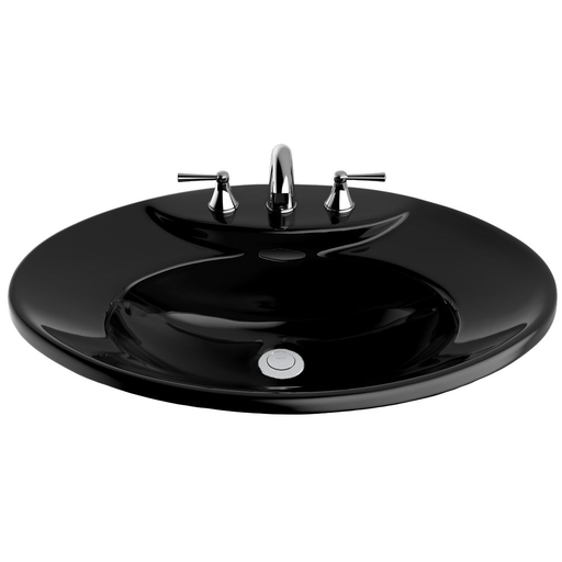 Pacifica® Self-Rimming Lavatory - Ebony - Faucet Mount: Single Hole Mount