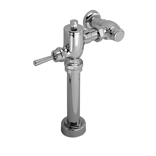 Manual Toilet Flush Valve - 1.6 GPF, Exposed - 1-1/2" V.B. - Polished Chrome Finish