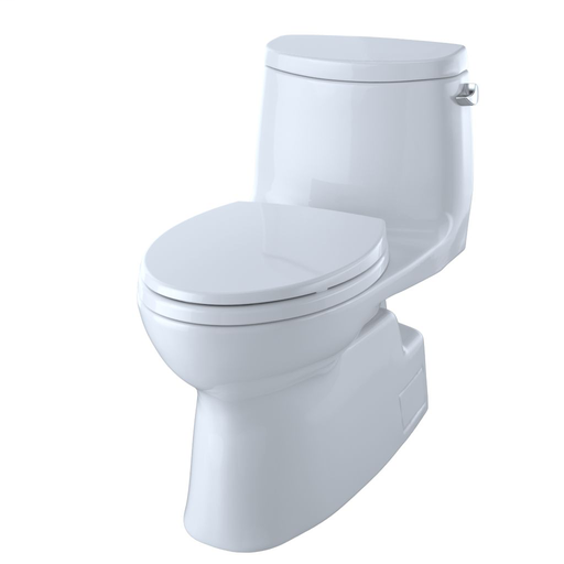Carlyle® II One-Piece Toilet, 1.28 GPF, Elongated Bowl - Cotton - Trip Lever Position: Right Hand Lever