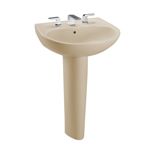 Supreme® Pedestal Lavatory - Bone - Faucet Mount: Single Hole Mount