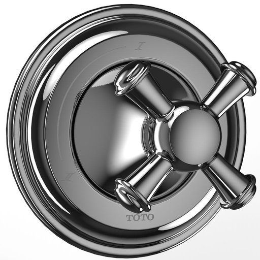Vivian™ Two-Way Diverter Trim - Cross Handle - Polished Chrome Finish