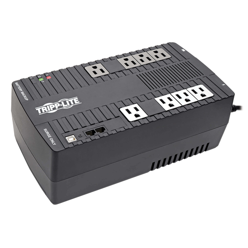 550VA 300W Line-Interactive UPS - 8 NEMA 5-15R Outlets, AVR, 120V, 50/60 Hz, USB, Desktop/Wall Mount