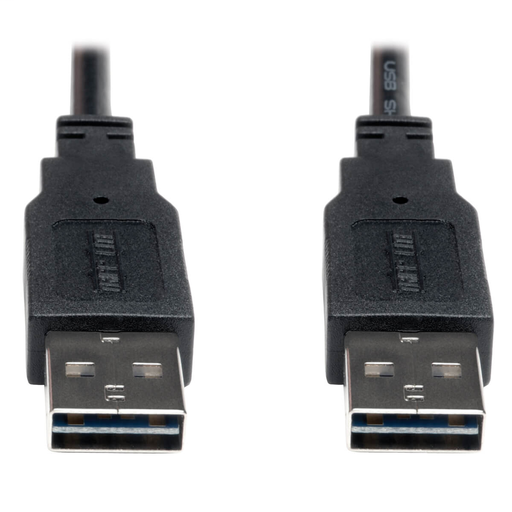 Universal Reversible USB 2.0 Cable (Reversible A to Reversible A M/M), 3 ft.