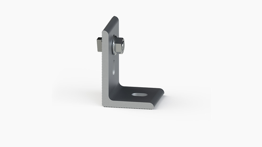 Product image for Unirac 304001C SolarMount L-Foot, Serrated, w/ T-Bolt, Clear Anodized Aluminum