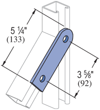 2 Hole, Flat Plate Fitting Electro-Galvanized (EG)