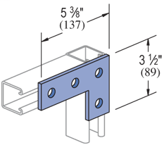 4 Hole, Flat Plate Fitting Electro-Galvanized (EG) (20/CTN)
