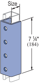 4 Hole, “U” Shape Fitting 1-5/8” Electro-Galvanized (EG) (10/CTN)