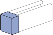 Plastic White End Caps 10 (1-5/8” Series) Plastic (VY) (50/CTN)