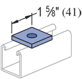 1 Hole Washer, Flat Plate Fitting (1-5/8" Series) 5/8” Electro-Galvanized (EG) (50/CTN)