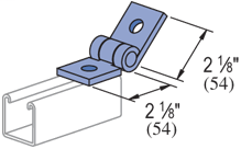 2 Hole Adjustable Hinge, Electro-Galvanized (EG) (20/CTN)