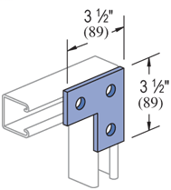 3 Hole, Flat Plate Fitting Electro-Galvanized (EG) (50/CTN)