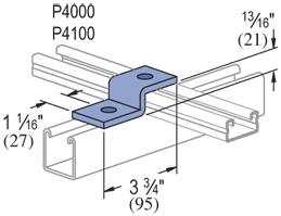 2 Hole, "Z" Shape Fitting, Electro-Galvanized (EG)